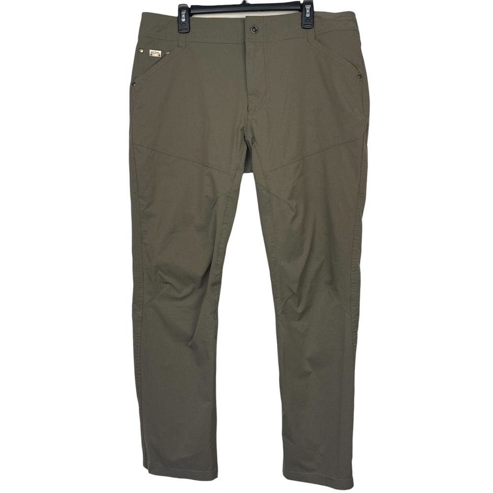 Kuhl SILENCR Pants Mens 38x32 Stretch Hiking Outdoor Olive Green Ripstop *READ